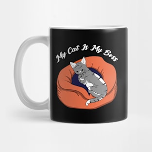 My Cat Is My Boss Mug